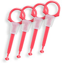 2 in 1 Clear Aligner Chewies and Removal PUL Tool Combo for Invisalign Removable Braces and Trays By The Pultool (4 Pack, Pink) The Pultool