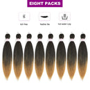 Braiding Hair 30inch 8packs Box Senegalese Twist Braiding Professional Synthetic Fiber Crochet Hair Extensions(T1B/27) MIRRA'S MIRROR Store