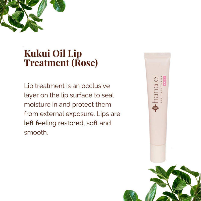 Hanalei Lip Treatment Bundle (Rose and Mauve Pink) | Made with Kukui Oil, Shea Butter, Agave, and Grapeseed Oil, Soothe Dry Lips (Cruelty free, Paraben free) Hanalei