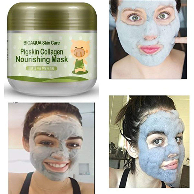 BIOAQUA Pigskin Bubble Clay Piggy Mask Clear Rejuvenation Skin Deep Plant Extracts Cleanse Nourishment Abundant Foam BIOAQUA