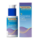 Night Cream with Hyaluronic Acid by the makers of Differin Gel, Restorative Night Moisturizer, Gentle Skin Care for Acne Prone Sensitive Skin, 2.5 oz Differin