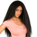 Nadula Brazilian Yaki Kinky Straight Wig 150% Density Free Part 13×4 Lace Front Remy hair wigs 8-24 Inch Natural Color Lace Front Human Hair Wigs (12inch) Nadula Store