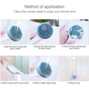 Silicone Back Scrubber for Shower, Back Washer Brush Long Handle with Super Soft Bristles, Bath Body Shower Exfoliator Brush for Men and Women, BPA Free, Non-Slip V-TOP
