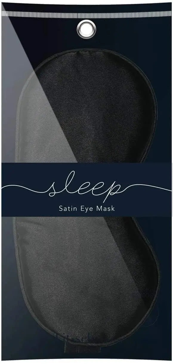Kitsch Satin Sleep Mask, Softer Than Silk, Adjustable Eye Mask for Sleeping, Satin Blindfold (Black) Kitsch