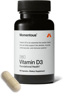 Momentous Vitamin D3 Supplement - 5,000 IU Capsules for Foundational Health Support - NSF Certified for Sport - Gluten Free - 60 Servings Infinity Warehouse