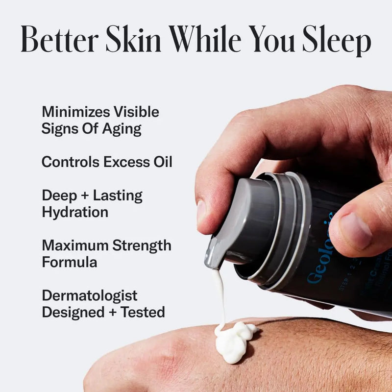 Geologie Complete Skincare Set for Men & Women | 3-Month Simple & Effective Daily Clear Skin Routine | Acne, Oily Skin, Dark Spots | Face Wash 2-Pack, Retinol Face Cream, SPF15 Moisturizer & Eye Cream Infinity Warehouse
