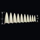 Vivace Natural Stiletto 500 Acrylic Fake False Nail Tips 11 Sizes For Nail Salon Nail Shop (Natural Stiletto) Vivace