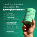 H-PROOF The Anytime You Drink Vitamin, Liver Health & Immunity Support with Electrolytes, Milk Thistle, and Vitamins B & C - 40 Chewable Tablets (20 Servings), Vegan, Black Cherry Infinity Warehouse