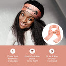 Edge Wrap for Black Hair - Satin Edge Laying Scarf for Lace Frontal Wigs Edge Wrap Soft Wig Grip Headband for Makeup, Facial, Sport, Yoga (Pink) LEEONS