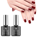 Bluedee Base and Top Coat Gel Nail Polish No Wipe Top Coat High-gloss Finish Super Long-lasting Anti-wear 0.28 Oz Soak off UV Gel Use for Home Manicure or Nail Salon Bluedee