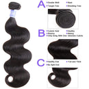 10A Brazilian Virgin Hair Body Wave 3 Bundles 24 24 24 inch Virgin Human Hair Bundles Brazilian Hair Weave Total 300 Grams Natural Color SAYAS Store