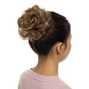 Messy Hair Bun Extensions Synthetic Updo Chignons Donut Elastic Bride Bun Ponytail Scrunchy Hairpiece Wig Accessory for Women 35g Ginger Brown Mix Golden Blonde-Medium Hairro