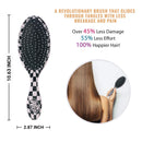 Wet Brush Hair Brush Checker Print Original Detangler - Hipster - Exclusive Ultra-soft IntelliFlex Bristles - Glide Through Tangles With Ease For All Hair Types - For Women, Men, Wet And Dry Hair Wet Brush