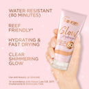 Coppertone Glow Hydragel SPF 50 Sunscreen Lotion with Shimmer, Broad Spectrum UVA/UVB Protection, Water-Resistant, Non-Greasy, Free of Parabens, PABA, Phthalates, Oxybenzone, 4.5 Fl Oz Coppertone