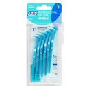 TEPE Angle Interdental Brushes, Dental Brushes for Between Teeth and Gums, Brush Micro Tight Cleaner, Plaque Removal, 0.6 mm, 6 Pk, Blue TEPE