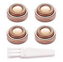 Facial Hair Remover Replacement Heads Compatible with Finishing Touch Flawless Facial Hair Removal Tool for Women, Rose Gold - 4 Count Hippie Hype