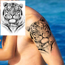 EGMBGM 6 Sheets Tribal Realistic Lion King Temporary Tattoo Stickers For Men Kids Cool Black Ink Tiger Drawing Waterproof Fake Tattoos For Women Body Art Real Large Tatoos Temporary Paper Set Animals EGM