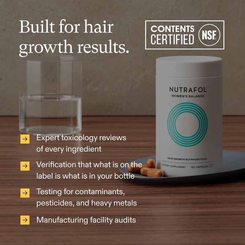 Nutrafol Women's Balance Hair Growth Supplements, Ages 45 and Up, Clinically Proven for Visibly Thicker Hair and Scalp Coverage, Dermatologist Recommended - 1 Month Supply Infinity Warehouse