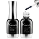 VENALISA 2 Pcs No Wipe Gel Top Coat and Base Coat Set- High Gloss Shiny Base Top Coat Gel Nail Polish Kit, Soak Off Nail Art Home and Professional Manicure Infinity Warehouse