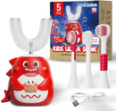 Well Before Kids U Shaped Electric Toothbrush with 5 Brush Heads, Ultrasonic, 5 Modes, IPX7 Waterproof Design (Spaceman, Grey Ages 2-7) Infinity Warehouse