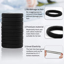 SYGY 100 PCS Black Hair Ties for Women, Cotton Seamless Thick Hair Bands, No Crease No Damage for Thick/Thin Hair, Soft Elastic Hair Ties Ponytail Holders Hair Accessories SYGY