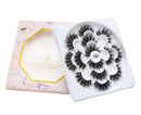 DYSILK 7 Pairs 6D Mink Eyelashes Faux Mink Long Dramatic False Eyelashes Fluffy Extension Eyelashes Pack Soft Thick Handmade Fake Eyelashes Makeup Reusable Lashes(001) DYSILK Store