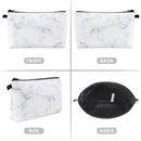 MAGEFY Makeup Bag, Portable Travel Cosmetic Bag for Women Cute Zipper Pouch Gifts Bag for Girls Makeup Pouch with Black Zipper (1 pack, Marble 0190) MAGEFY