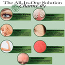 Jade & Ice Roller + Gua Sha Massager Tool Set for Face & Eyes by Charmlily, Puffiness, Reduce Wrinkle Aging, Migraine, Pain Relief on Neck & Body, Cold Facial Original Natural Stone - 3 in 1 CHARMLILY