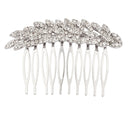 Lux Accessories Pave Crystal Leaf Branch Bridal Bride Bridesmaid Hair Comb LUX ACCESSORIES