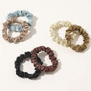 Scrunchies Silk Satin Hair Ties - Elestics Ponytail Holder Hair Bands Small Scrunchy For Thick Curl Hair No Crease Hair Ties Accessories Soft Ropes No Hurt Your Hair for Women and Girls Ivyu