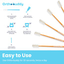 Ortho-Buddy Orthodontic Toothbrush for Braces, Ultra-Soft Nylon Bristle Toothbrush with Birch Wood Handle for Teens & Adults with Braces, Brackets, and Wires - Brown, Pack of 2 Ortho-buddy
