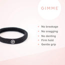 GIMME Bands Any Fit Hair Ties | No Break Microfiber Hair Elastics | A Firm Yet Gentle All Day Hold with No Snagging, Dents, or Breakage | Chestnut GIMME