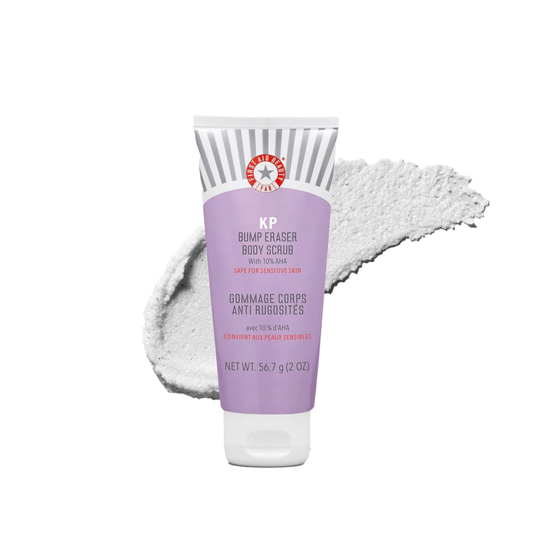 First Aid Beauty - KP Bump Eraser Body Scrub with 10% AHA, Keratosis Pilaris Skin Exfoliater with Glycolic and Lactic acids, Helps Reduce Chicken Skin Bumps, Safe for Sensitive Skin, 10 oz Infinity Warehouse