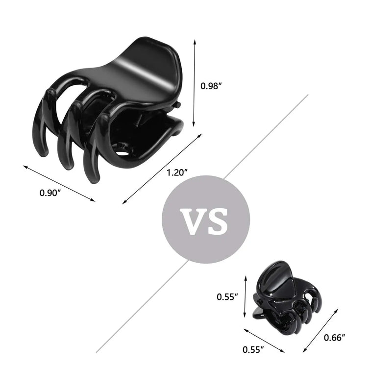 EAONE Hair Claw Clips Small 1.2 Inch Hair Jaw Clip Claw Hair Clips Clamps Hair Styling Accessories for Women Girl Thick Hair, 30 Pieces with Box Packaged (Black and Brown) EAONE