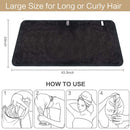 Sunland Microfiber Hair Towel Wrap for Women Super Absorbent Quick Dry Magic Hair Turban for Drying Long Hair Soft and Large 24 inch X 43 inch Black SUNLAND