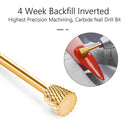 MelodySusie 4 Week Inverted Backfill Nail Drill Bit 3/32'', Professional Tungsten Carbide Nail Bit for Acrylic Hard Gel Nail Smile Line Craving, Two Way Rotate, Manicure Nail Salon Supply (Medium) MelodySusie