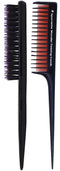 Spornette Teasing Brush & Comb Set - Includes Little Wonder Boar & Tourmaline Nylon Bristle Teasing Brush #111 & Triple Teasing Comb #TC-1, for Back Brushing, Combing, Creating Volume, Slicking Hair SPORNETTE