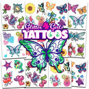 Crenstone Glitter Tattoos ~ 50 Dazzling Designs ~ Hearts, Butterflies, Flowers, and More! Crenstone