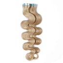 20 Inch 20pcs 100g Tape in Hair Extensions Wavy Human Hair