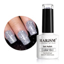 Glitter Gel Nail Polish, Gold Diamond Gelpolish Spark Shiny Nail Art Soak Off U V L E D Lacquer Gel Nail Starter Manicure Salon DIY at Home RAR82 Infinity Warehouse