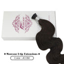 Moresoo 22 Inch Wavy Pre Bonded Hair I Tip Hair Extensions Human Hair Keratin Glue Hair Extensions Remy Hair Color