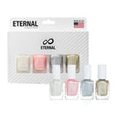 Eternal Collection – 4 Piece Set: Long Lasting, Quick Dry, Mirror Shine Nail Polish Set – Hardener, Bright and Shiny Finish - 0.46 Fluid Ounces Each (Metallics Flashback) Eternal
