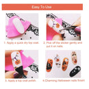 TailaiMei 48 Sheets Halloween Nail Art Stickers - Water Transfer DIY Nail Decals Stencil for Halloween Party TailaiMei
