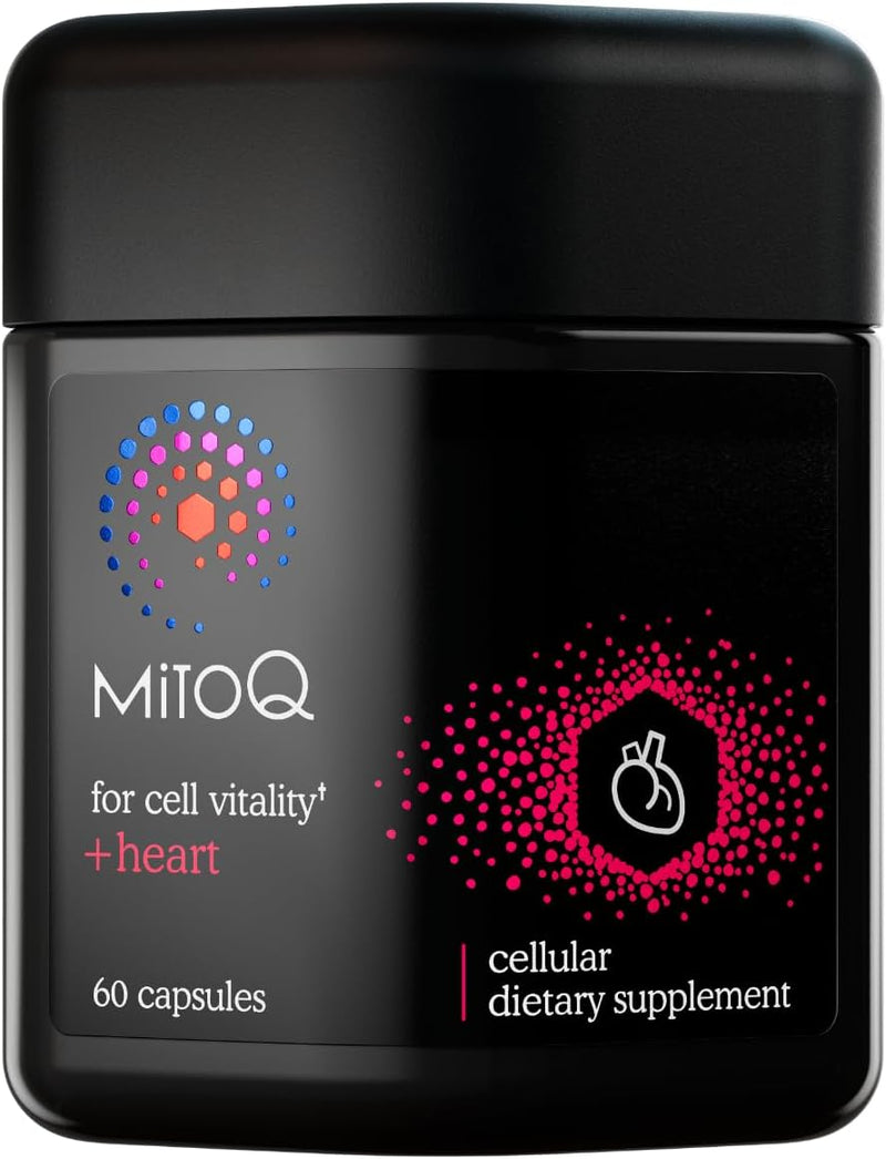 MitoQ +Heart Premium CoQ10 Antioxidant - Contains Mitoquinol Mesylate, Magnesium, L-Carnitine & Vitamin D3 - Supports Cardiovascular and Circulatory Health, & Cell Vitality (60 Capsules) Infinity Warehouse