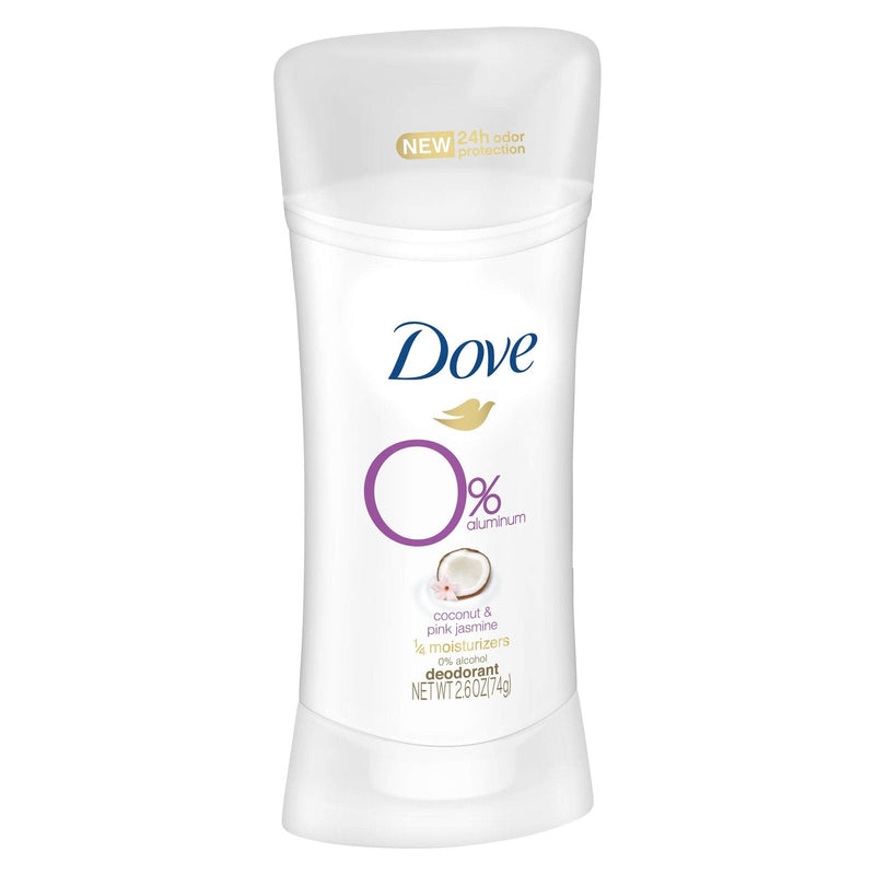 Dove Aluminum Free Deodorant 24-hour Odor Protection Coconut and Pink Jasmine Deodorant for Women 2.6 oz, 3 Count Dove