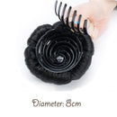Messy Bun Hair Piece Clip in Bun Scrunchie Jaw Claw Juva Bun Curly Wavy Hair Updo Easy Stretch Big Chignon Short Ponytail Hairpiece for Women Dark Black Benehair Store