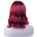 Short Curly Bob Wig Charming Women Girls Beach Wave Wigs for Cosplay Costume Party Wig Cap Included (Wine Red) BERON Store