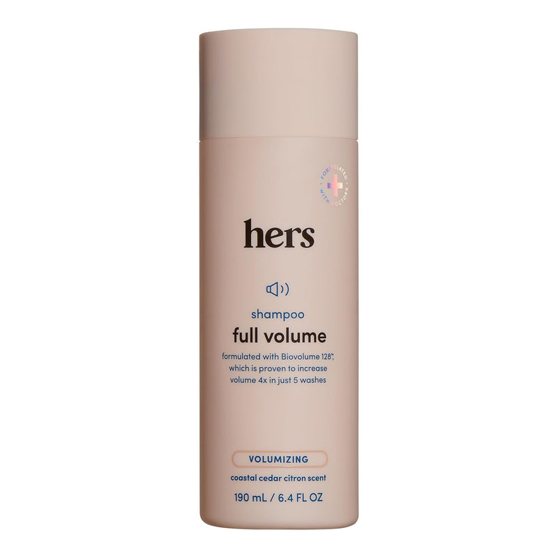 hers Full Volume Shampoo, 2 Pack - Volumizing Shampoo for Women with Biotin - Adds Lightweight Volume, Shine & Bounce - Coastal Cedar Citron - 2 x 6.4 fl oz Infinity Warehouse