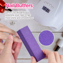Nail Files and Buffer, TsMADDTs Professional Manicure Tools Kit Rectangular Art Care Buffer Block Tools 100/180 Grit 12Pcs/Pa(White) TsMADDTs