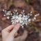Yean Flower Bride Wedding Hair Comb Silver Leaf Bridal Hair Piece Crystal Hair Accessories for Women and Girls Yean